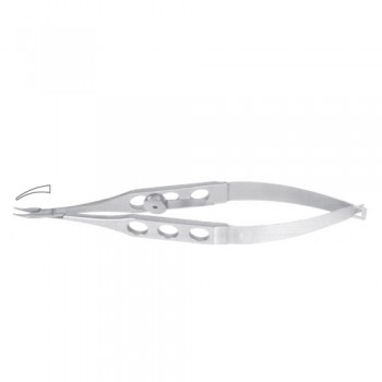 McPherson Micro Needle Holder Curved - Very Delicate - With Lock Stainless Steel, 10 cm - 4"